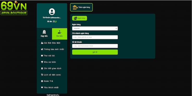 Tuân thủ chính sách rút tiền 69VN tại nhà cái